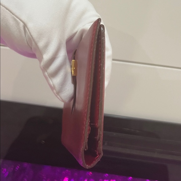 Hermes Cherry Red Wallet with Gold Detail - Picture 12 of 16